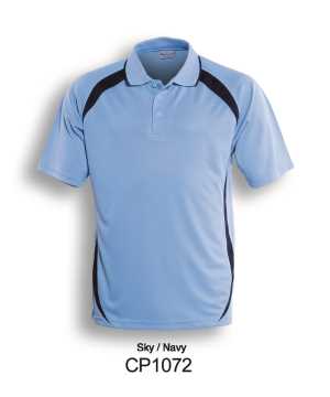 Contrast Contour Polo Sky/Navy S