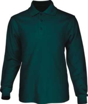 Mens Long Sleeve Basic Polo Bottle 2XL