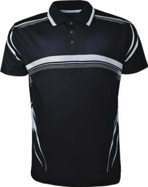 Sublimated Gradated Polo Black/White 2XL