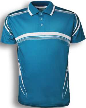 Sublimated Gradated Polo Cyan/White 2XL