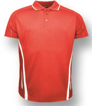 Adults Elite Sports Polo Red/White 2XL