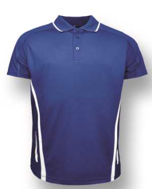 Adults Elite Sports Polo Royal/White 2XL