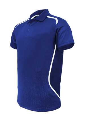 Sublimated Sports Polo Royal/White 2XL