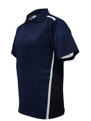 Sublimated Panel Sports Polo Navy/Black 2XL