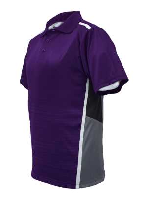 Sublimated Panel Sports Polo Purple/Grey 2XL