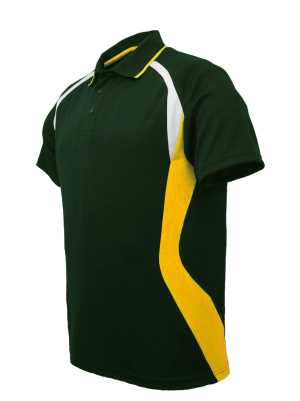 Kids Sports Panel Polo Bottle/Gold/White 10
