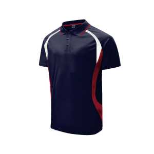 Kids Sports Panel Polo Navy/Red/White 10