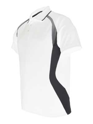 Kids Sports Panel Polo White/Black/Grey 10