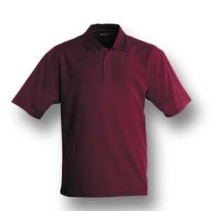Kids Poly Face Cotton Back Short Sleeve Polo Maroon 10