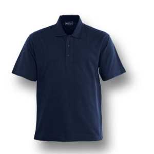 Kids Poly Face Cotton Back Short Sleeve Polo Navy 10