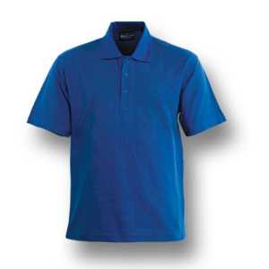 Kids Poly Face Cotton Back Short Sleeve Polo Royal 10