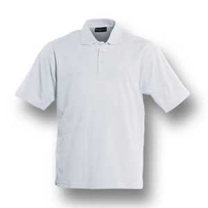 Kids Poly Face Cotton Back Short Sleeve Polo White 10