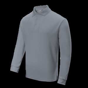 Kids Sun Smart Long Sleeve Polo Grey Marle 10