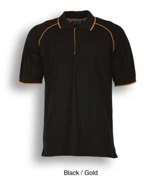Raglan Polo Black/Gold S