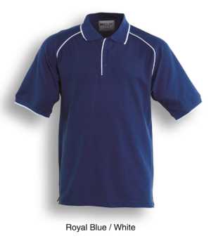 Raglan Polo Royal/White S