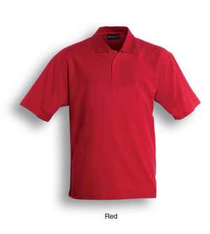 Adults Plain Polo Red 2XL