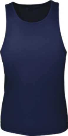 Ladies Brushed Razor Back Singlet Navy 10