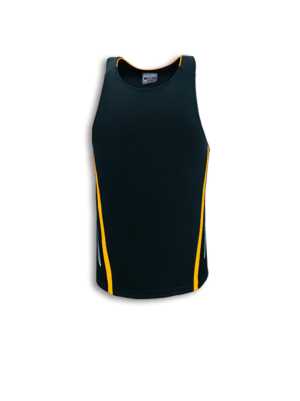 Unisex Elite Sports Singlet Black/Gold 2XL