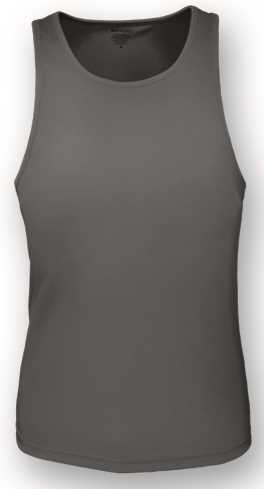Ladies Action Back Singlet Charcoal Marle 10