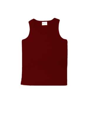 Kids Breezeway Mircomesh Singlet Burgundy 10