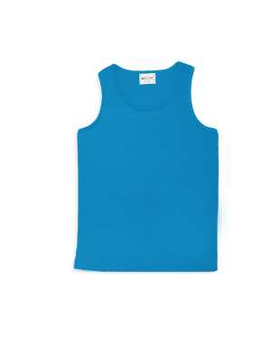 Kids Breezeway Mircomesh Singlet Cyan 10