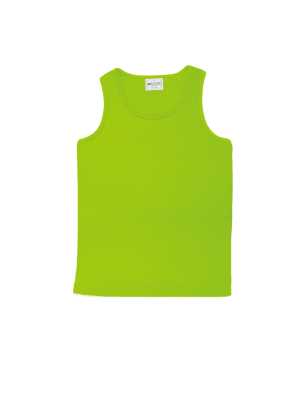 Kids Breezeway Mircomesh Singlet Lime 10