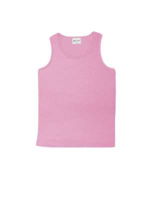 Kids Breezeway Mircomesh Singlet Pink 10