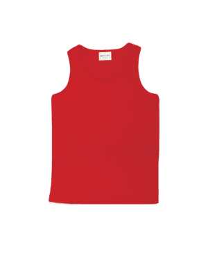 Kids Breezeway Mircomesh Singlet Red 10