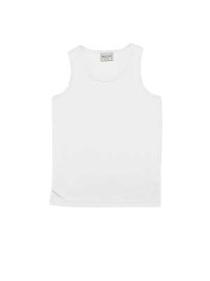 Kids Breezeway Mircomesh Singlet White 10