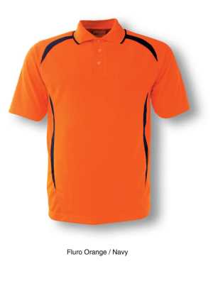 Hi-Vis Safety Style Polo Fluoro Orange/Navy 3XL