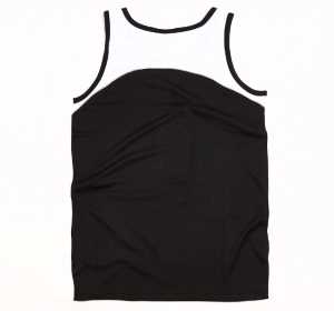 Sports Kids Singlet Black/White 10