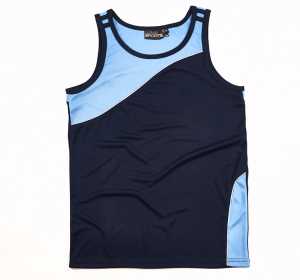 Sports Kids Singlet Navy/Powder Blue 10