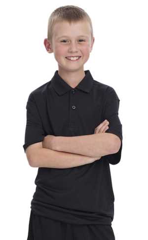 Light Kids Polo Black 10