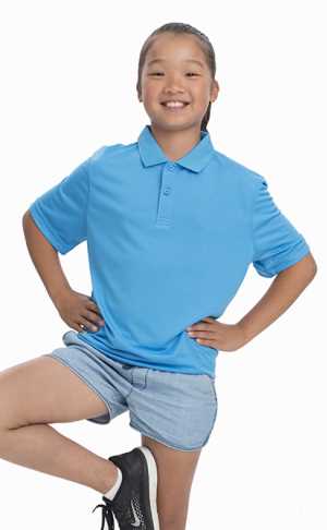 Light Kids Polo Pacific Blue 10