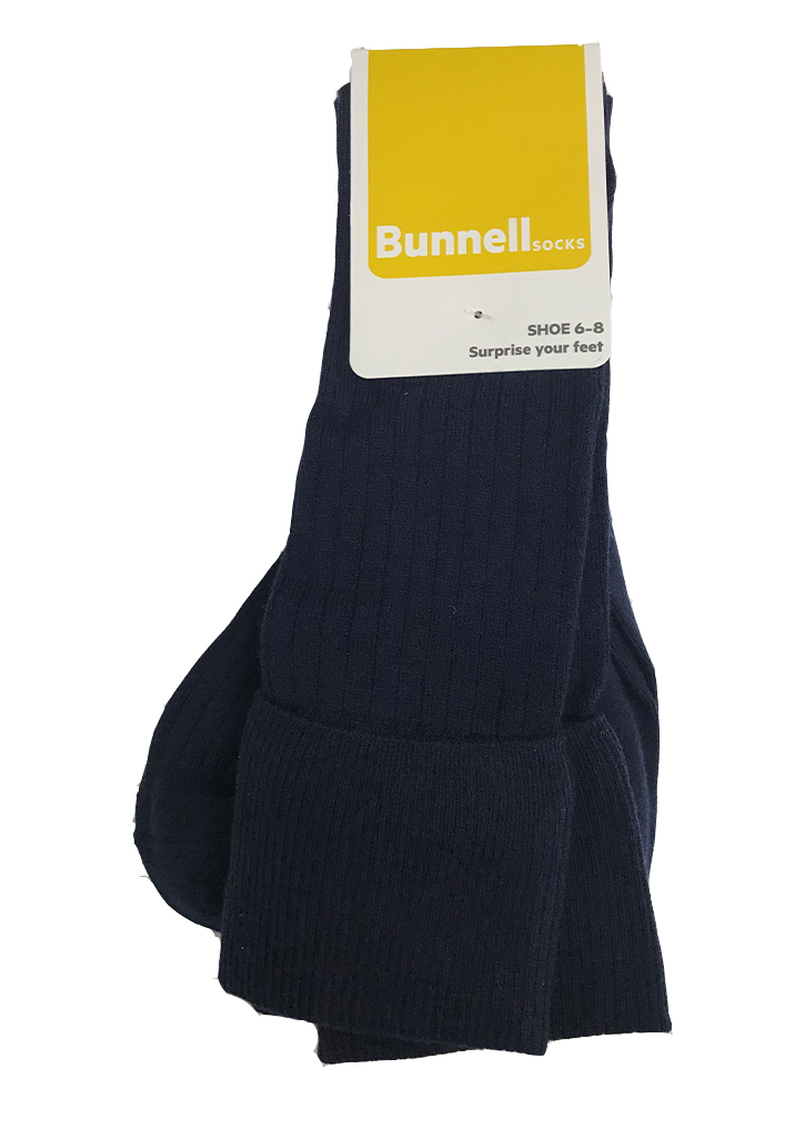 Bunnell Knee Length Wool Sock (3 Pack) - Navy