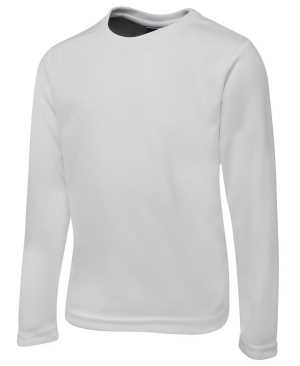 PODIUM KIDS L/S POLY TEE White 10