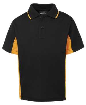 PODIUM KIDS CONTRAST POLO Black/Gold 10
