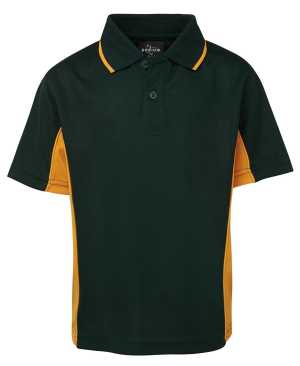 PODIUM KIDS CONTRAST POLO Forest/Gold 10