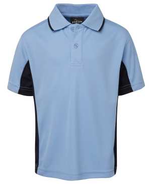 PODIUM KIDS CONTRAST POLO Light Blue/Navy 10