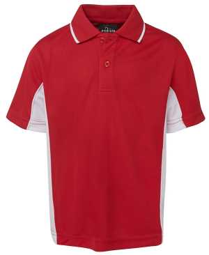 PODIUM KIDS CONTRAST POLO Red/White 10