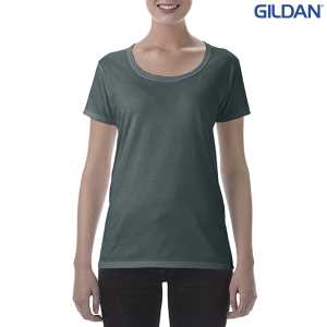 Gildan Softstyle Ladies Deep Scoop TShirt Dark Heather 2XL