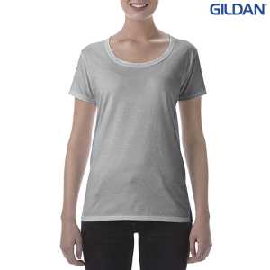 Gildan Softstyle Ladies Deep Scoop TShirt Sport Grey 2XL