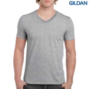 Gildan Softstyle Adult VNeck TShirt Sport Grey 2XL