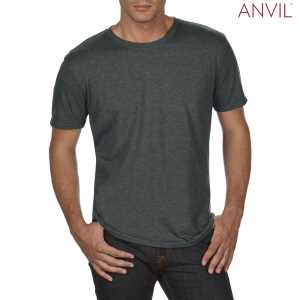 Anvil Adults Tri Blend TShirt Heather Dk Grey 2XL