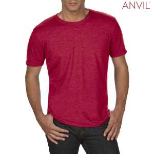 Anvil Adults Tri Blend TShirt Heather Red 2XL