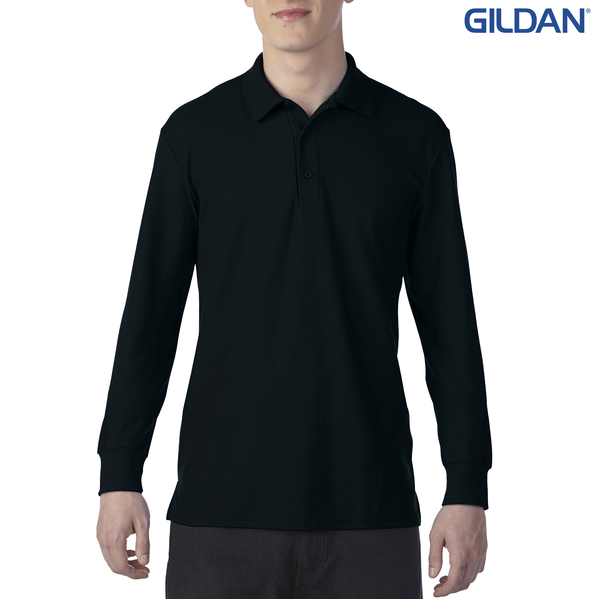 Adult Double Pique Long Sleeve Sport Shirt