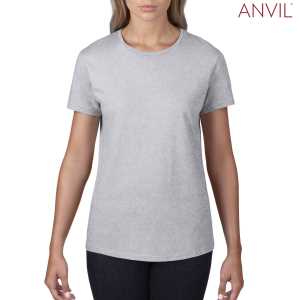 Anvil Ladies Urban TShirt Heather Grey 2XL