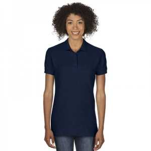 Ladies 1 Cotton Dbl PiquePolo Navy 2XL