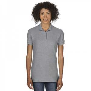 Ladies 1 Cotton Dbl PiquePolo Sport Grey 2XL