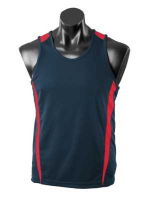 Eureka Mens Singlets Navy/Red 2XL
